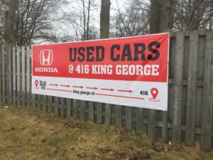 Vinyl banner example for custom printing