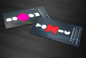 Colorful printed flyer design sample