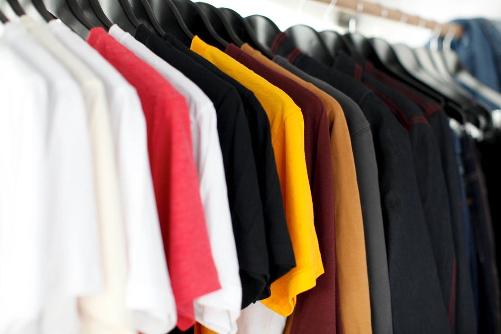 Row of Colorful Custom Shirts
