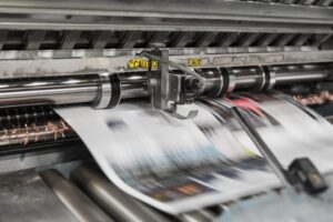 Professional printing services workspace